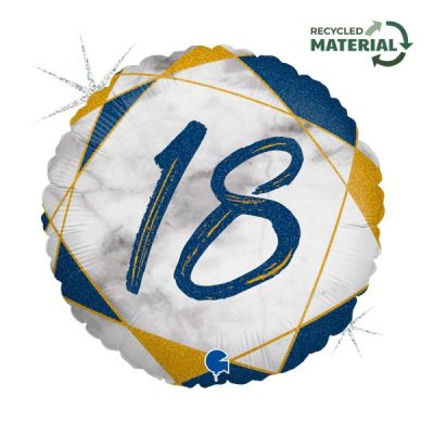 Балон „18-мрамор“ 18′-син -1бр. в оп.