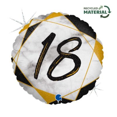 Балон „18-мрамор“ 18′-черен -1бр. в оп.