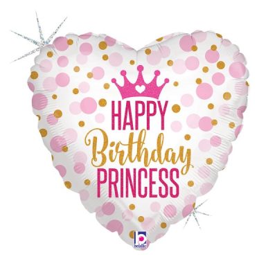 Балон „Сърце- Happy Birthday Princess“ 18′-1бр. в оп.
