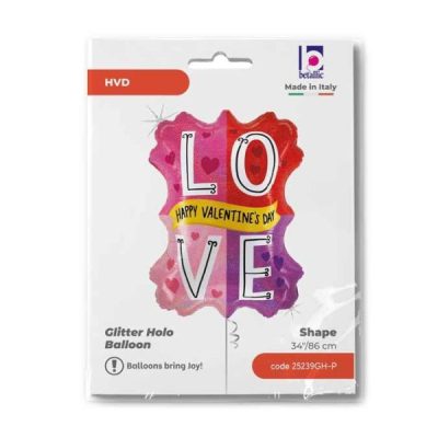 Балон „LOVE Happy Valentine’s day“ 34′ -1бр. в оп.