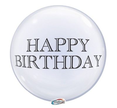 Балон „T-bubble balloon Happy Birthday 330mm. -1бр.