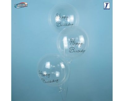 Балон „T-bubble balloon Happy Birthday 330mm. -1бр.