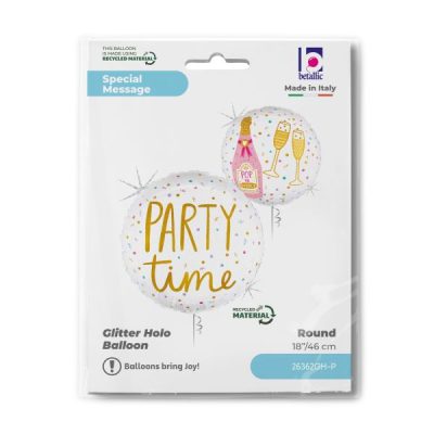 Балон „Party time и шампанско“ 18′ -1бр. в оп.