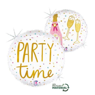 Балон „Party time и шампанско“ 18′ -1бр. в оп.
