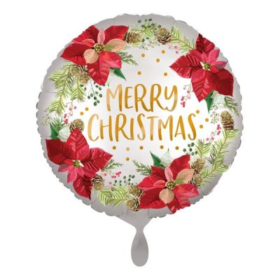 Балон „Merry Christmas и коледни звезди“ 17′ -1бр. в оп.
