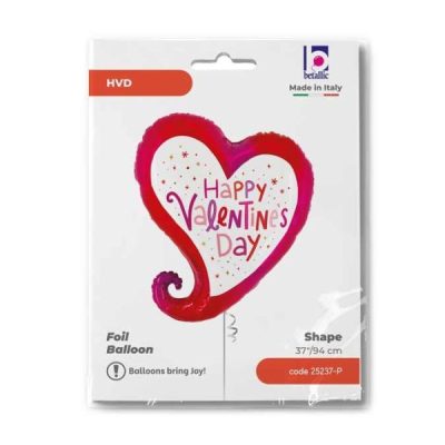 Балон „Сърце-Happy Valentine’s day“ 37′ -1бр. в оп.