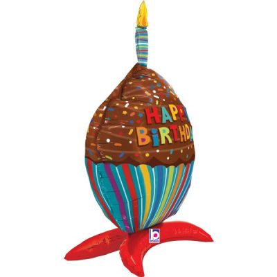 Балон „Мъфин Happy Birthday с основа“ 31′ -1бр. в оп.
