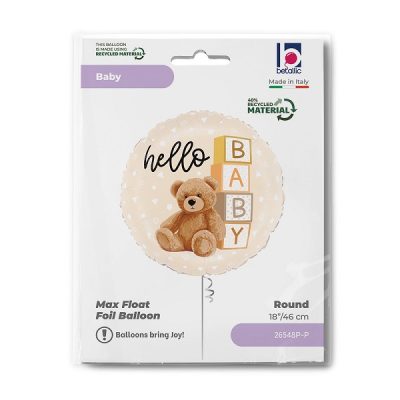 Балон „Hello Baby и мече“ 18′-1бр.