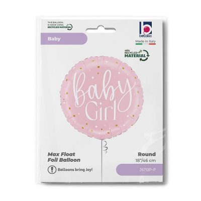 Балон „Baby girl розови точки“ 18′-1бр.
